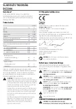 Preview for 111 page of DeWalt XR DCS386 Original Instructions Manual