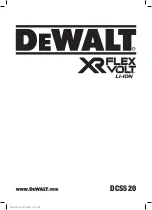 DeWalt XR FLEX VOLT DCS520 Original Instructions Manual preview