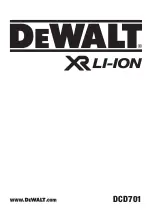 DeWalt XR Li-Ion DCD701 Original Instructions Manual preview