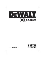 Предварительный просмотр 1 страницы DeWalt XR Li-Ion DCD720 Original Instructions Manual