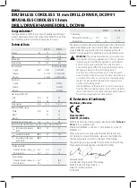 Preview for 30 page of DeWalt XR Li-Ion DCD991 Original Instructions Manual