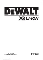 Предварительный просмотр 1 страницы DeWalt XR Li-ION DCF622 Original Instructions Manual