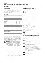 Предварительный просмотр 56 страницы DeWalt XR Li-ION DCF622 Original Instructions Manual