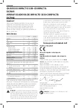 Preview for 90 page of DeWalt XR Li-ion DCF801 Instructions Manual