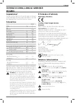 Preview for 41 page of DeWalt XR LI-ION DCG405 Original Instructions Manual