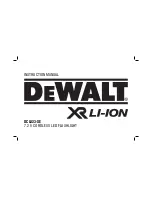 DeWalt XR LI-ION DCL023-XE Instruction Manual preview