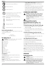 Preview for 12 page of DeWalt XR Li-Ion DCMHT563 Original Instructions Manual