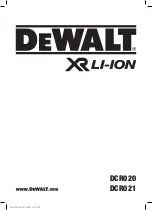 Предварительный просмотр 1 страницы DeWalt XR Li-ION DCR020 Manual