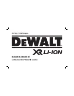 DeWalt XR LI-ION DCS320-XE Instruction Manual preview