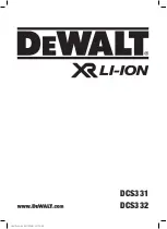 DeWalt XR Li-ION DCS331 Original Instructions Manual preview