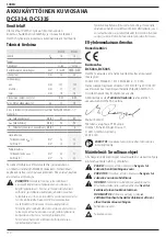 Предварительный просмотр 112 страницы DeWalt XR Li-ION DCS334 Original Instructions Manual