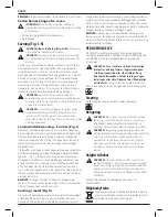 Preview for 14 page of DeWalt XR LI-ION DCS388 Original Instructions Manual