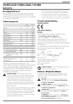 Предварительный просмотр 101 страницы DeWalt XRLi-ION DCS573 Original Instructions Manual