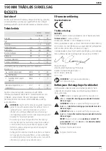 Предварительный просмотр 117 страницы DeWalt XRLi-ION DCS573 Original Instructions Manual