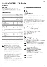 Предварительный просмотр 147 страницы DeWalt XRLi-ION DCS573 Original Instructions Manual