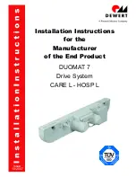 Dewert duomat 7 care l Installation Instructions Manual предпросмотр