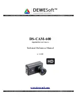 Предварительный просмотр 1 страницы DEWESOFT DS-CAM-600 Technical Reference Manual