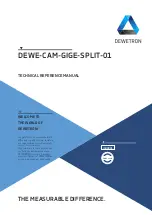 Предварительный просмотр 1 страницы Dewetron DEWE-CAM-GIGE-SPLIT-01 Technical Reference Manual