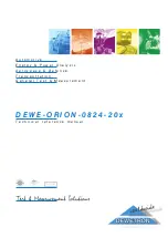 Preview for 1 page of Dewetron DEWE-ORION-0824-20 Series Technical Reference Manual