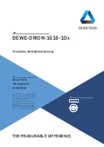 Предварительный просмотр 1 страницы Dewetron DEWE-ORION-1616-10 Series Technical Reference Manual