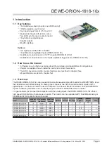 Предварительный просмотр 9 страницы Dewetron DEWE-ORION-1616-10 Series Technical Reference Manual