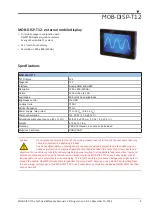 Предварительный просмотр 3 страницы Dewetron MOB-DISP-T12 Technical Reference Manual