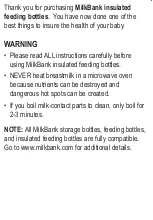 Preview for 2 page of dexbaby MilkBank MBNFS Quick Start Manual