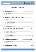 Preview for 2 page of Dexcowin ADX4000W User Manual