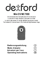 Предварительный просмотр 1 страницы Dexford Mini DV MC7000 Operating Instructions Manual