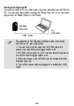 Preview for 68 page of Dexford Mini DV MC7000 Operating Instructions Manual