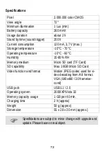 Preview for 72 page of Dexford Mini DV MC7000 Operating Instructions Manual