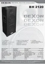 Dexon BH 2120 Owner'S Manual preview
