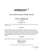 Предварительный просмотр 1 страницы Dexsil HydroSCOUT User Manual