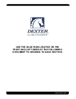 Dexter Laundry O Series Parts And Service Manual preview