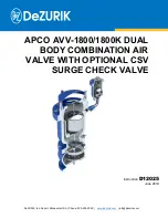 Предварительный просмотр 1 страницы DeZurik APCO AVV-1800 Instruction Manual