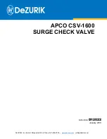 Предварительный просмотр 1 страницы DeZurik APCO CSV-1600 Instructions Manual