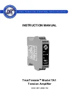 Предварительный просмотр 1 страницы DFE TRUETENSION TA1 Instruction Manual