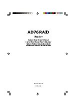 Предварительный просмотр 1 страницы DFI AD76 RAID User Manual