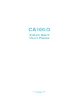 DFI CA100-D User Manual preview