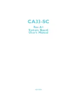 DFI CA33-SC User Manual preview