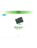 Предварительный просмотр 1 страницы DFI CD952 Series User Manual