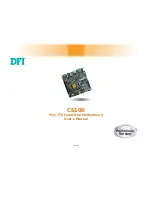 Предварительный просмотр 1 страницы DFI CS100 Series User Manual