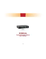 Предварительный просмотр 1 страницы DFI EC800-AL User Manual