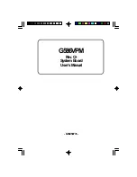 Preview for 1 page of DFI G586VPM User Manual