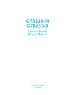 Предварительный просмотр 1 страницы DFI G7B630-B User Manual