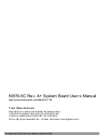 Preview for 1 page of DFI NB70-SC User Manual