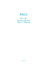 Preview for 1 page of DFI PA33 User Manual