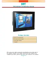 Preview for 1 page of DFI TPC150-SD Installation Manuals