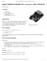 Preview for 1 page of DFRobot TEL0070 Manual