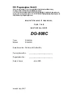 Preview for 1 page of DG Flugzeugbau DG-800A Maintenance Manual